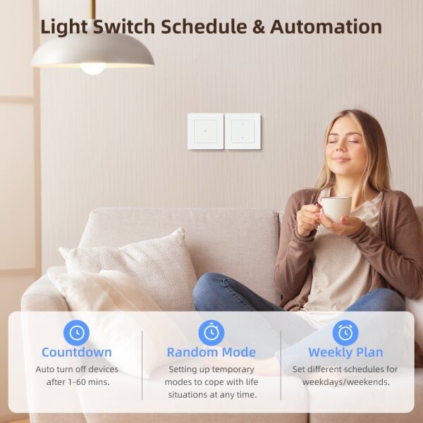 Immax NEO 07549L - Jednotlačidlový SMART vypínač 230 V