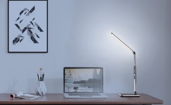 Immax 09105L - LED+CCT stmievateľná stolná lampa s bezdrôtovým nabíjaním Qi IDEAL 8,5W/230V