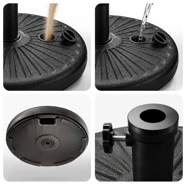 Ak furniture Podstavec pod slnečník UB55 čierny