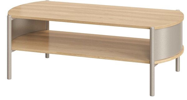 KONFERENČNÝ STOLÍK, farba duba, svetlosivá, kov, kompozitné drevo, 100/54/37 cm - Stolíky do obývačky, Online Only