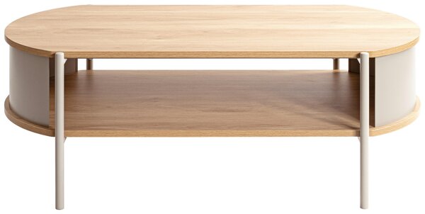 KONFERENČNÝ STOLÍK, farba duba, svetlosivá, kov, kompozitné drevo, 100/54/37 cm - Stolíky do obývačky, Online Only