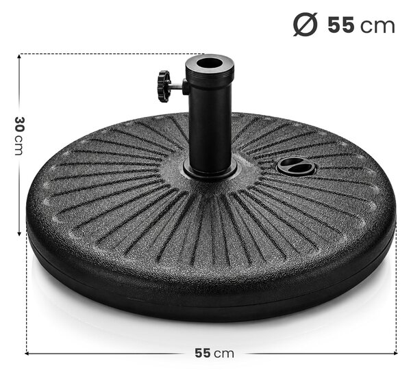 Ak furniture Podstavec pod slnečník UB55 čierny