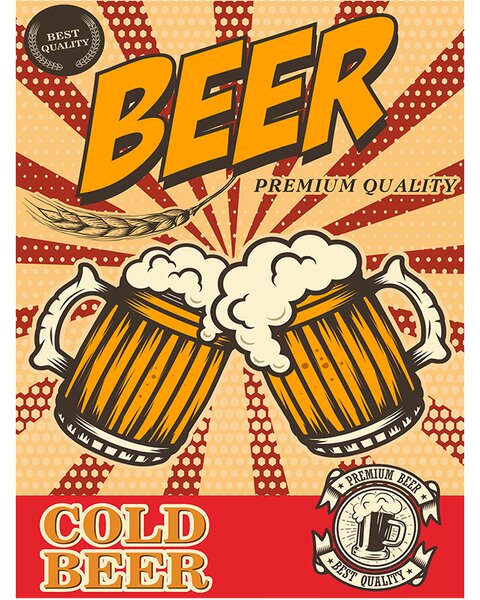 Retro Cedule Ceduľa Beer Premium Quality