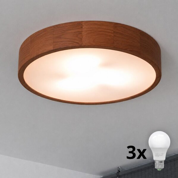 Brilagi - LED stropné svietidlo CARVALHO 3xE27/15W/230V, dub/čerešňa, priemer 47 cm