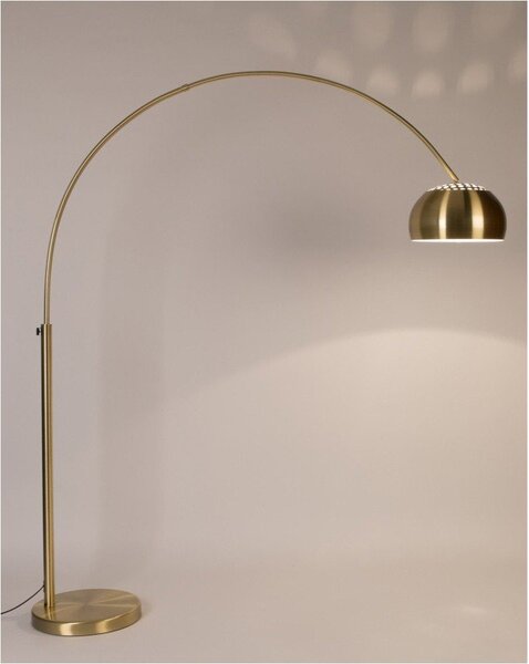 Stojacia lampa v mosadznej farbe Zuiver Bow