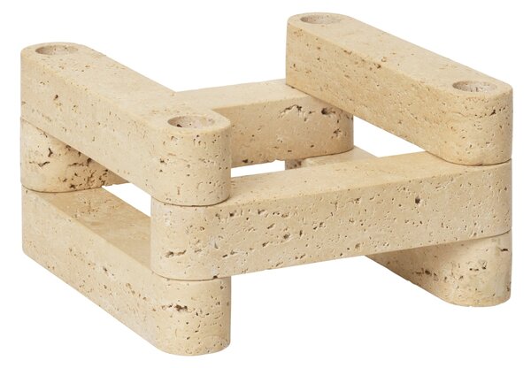 Modulárny svietnik Newel, Travertine – Ferm Living