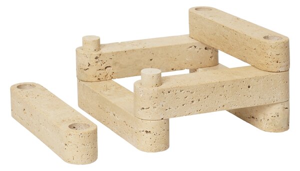 Modulárny svietnik Newel, Travertine – Ferm Living