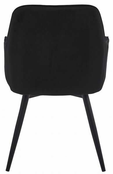 Otočné jedálenské kreslo NANA360 VELVET, čierne