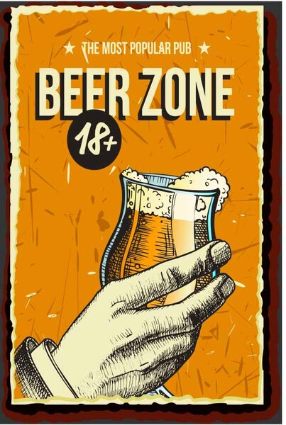 Retro Cedule Ceduľa Beer - Zone