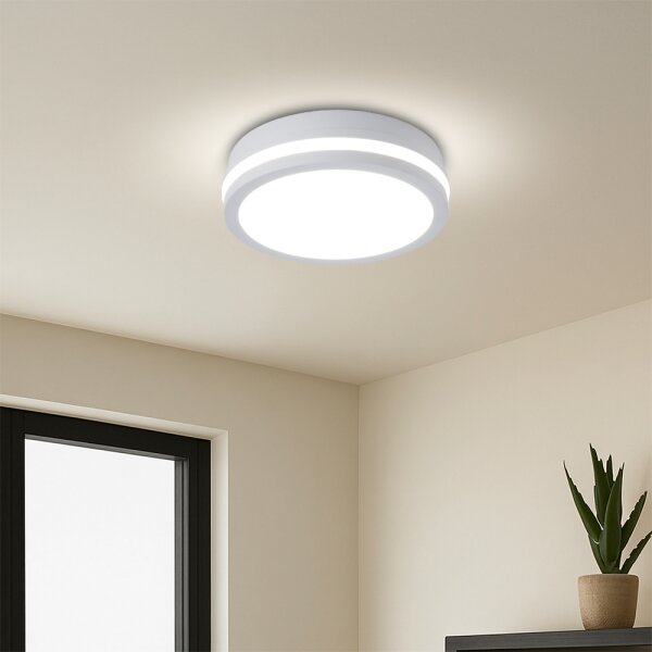 Brilagi - LED vonkajšie stropné svietidlo BENE LED/18W/230V pr. 21,5 cm biela IP54