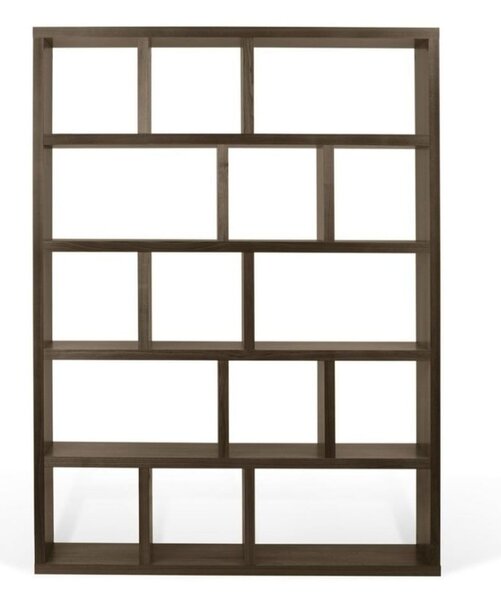 Hnedá knižnica v dekore orecha 150x198 cm Berlin – TemaHome