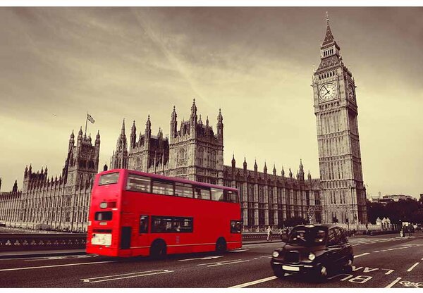 Retro Cedule Ceduľa London - Londín Big Ben