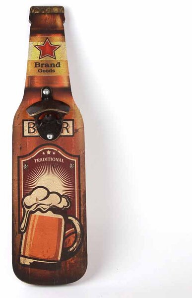 Retro Cedule Drevená Ceduľa Otvárač na fľaše Beer