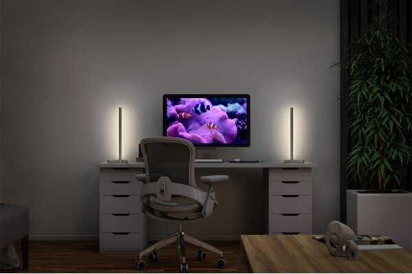 Osram - LED RGBW Stmievateľná stolová lampa SMART+ MAGIC LED/7,5W/230V strieborná Wi-Fi + diaľkové ovládanie