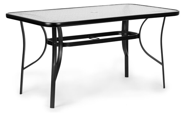 ModernHome Záhradný stôl vlnitý sklenený 140x80cm terasa balkón