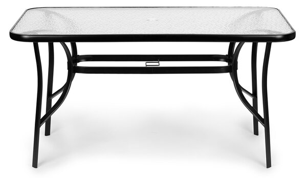 ModernHome Záhradný stôl vlnitý sklenený 140x80cm terasa balkón