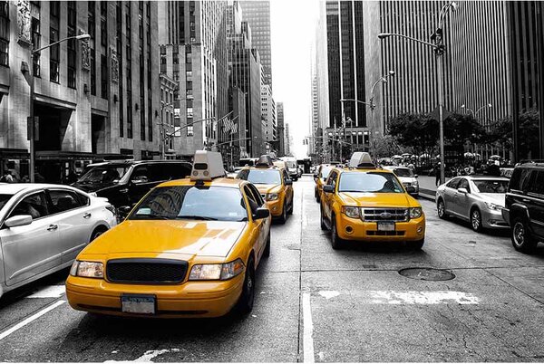 Retro Cedule Ceduľa Retro Foto New York Taxi USA