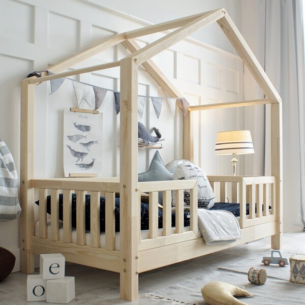 Raj posteli Detská posteľ HouseBed KODAŇ PLZ Duo 190/90 cm 190x90 cm prírodná