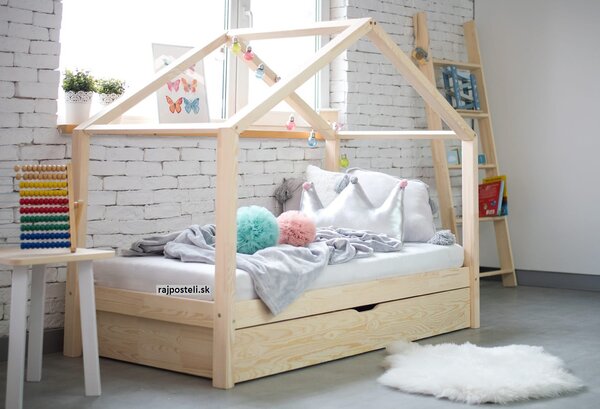 Raj posteli Detská posteľ HouseBed KLÁRA Plus (výber farieb)