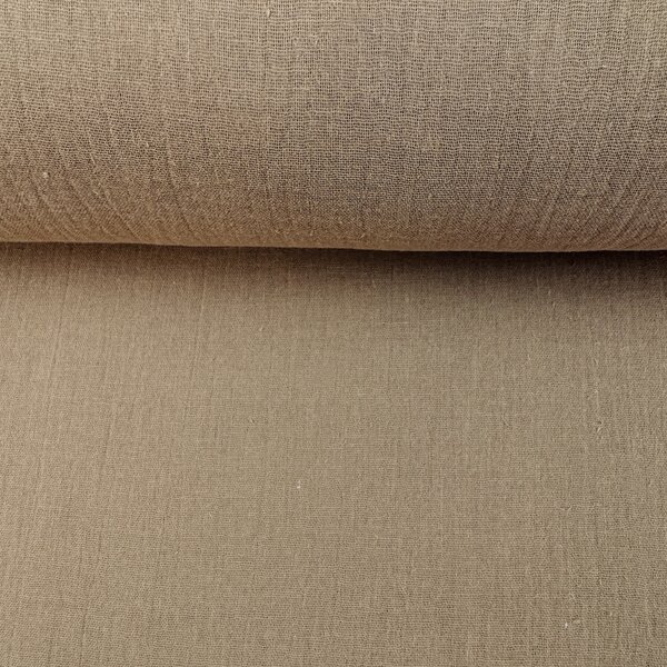 Metráž Dvojitá gázovina/Mušelín - Hnedá tobacco