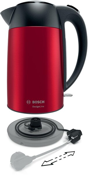 Bosch TWK 3P424 - Rýchlovarná kanvica DesignLine červená