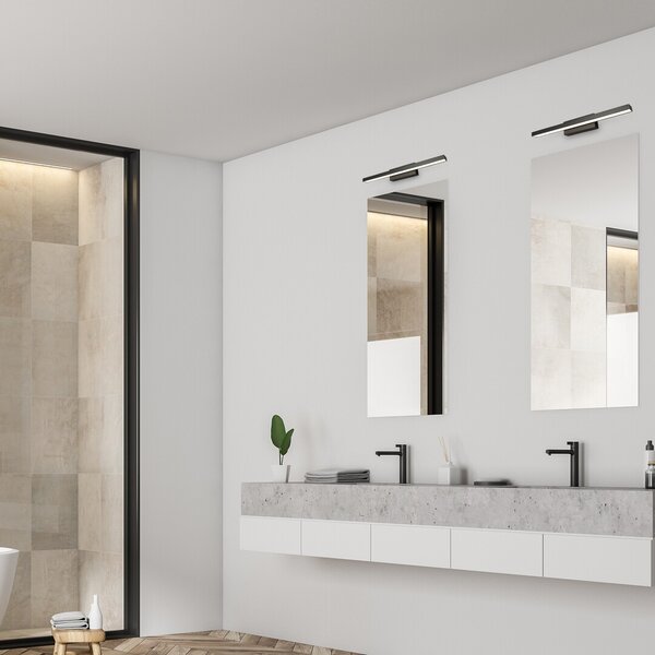 Rabalux 5732 LED nástenné kúpeľňové svietidlo John 1x12W | 930lm | 3000K | IP44 - čierna