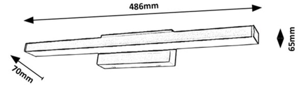 Rabalux 5732 LED nástenné kúpeľňové svietidlo John 1x12W | 930lm | 3000K | IP44 - čierna