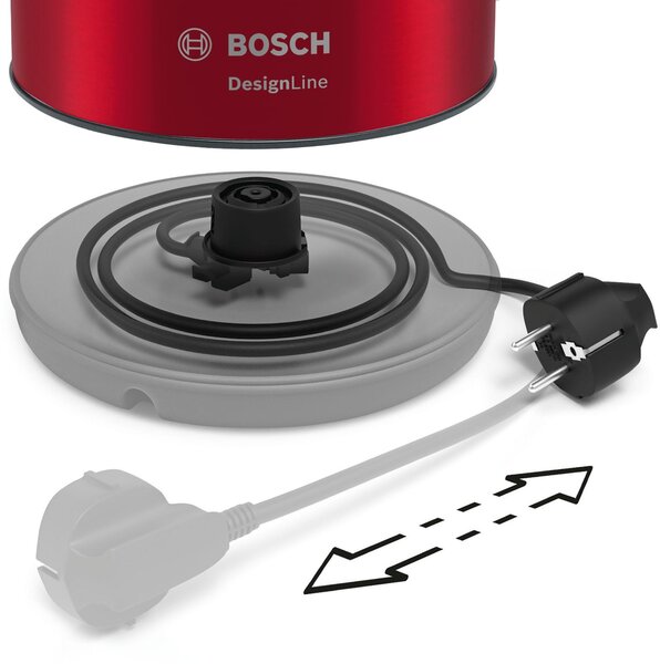 Bosch TWK 3P424 - Rýchlovarná kanvica DesignLine červená