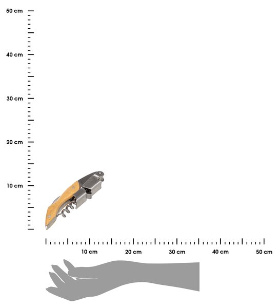 Skladacia vývrtka na víno Bamboo, 12 cm