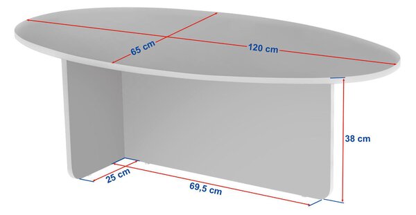 KONFERENČNÝ STOLÍK, krémová, kompozitné drevo, 120/40/65 cm MID.YOU - Stolíky do obývačky, Online Only