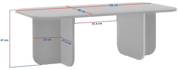 KONFERENČNÝ STOLÍK, čierna, kompozitné drevo, 120/60/41 cm MID.YOU - Online Only obývacie izby, Online Only