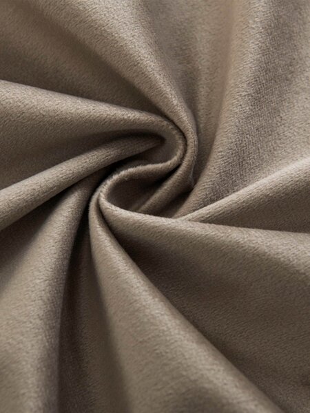 Zamatové zatemňovacie závesy Cesar cappuccino - 140 x 160 cm (2ks) - riasiaca stuha
