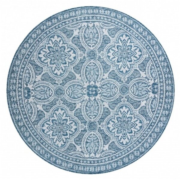 Kusový koberec Axel modrý kruh 120cm