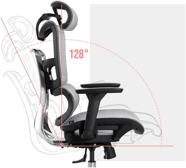 MOSH Kancelárska stolička Airflow 690 čierna/biela