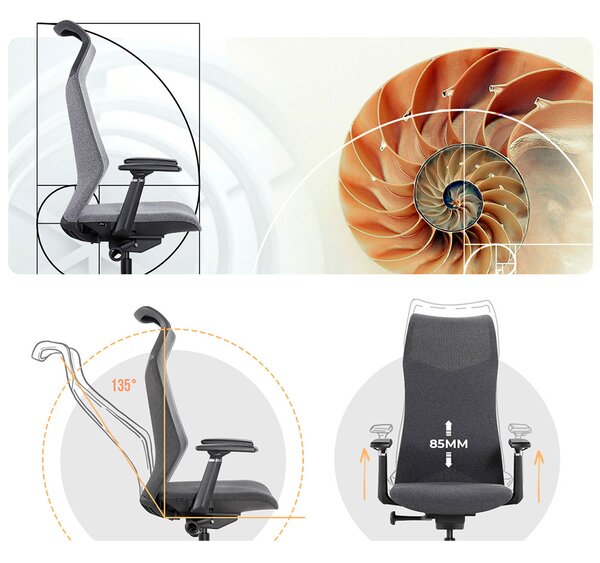MOSH Kancelárska stolička Airflow 502 čierna