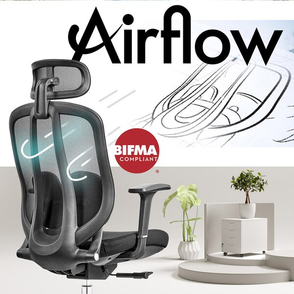 MOSH Kancelárska stolička Airflow 616 čierna