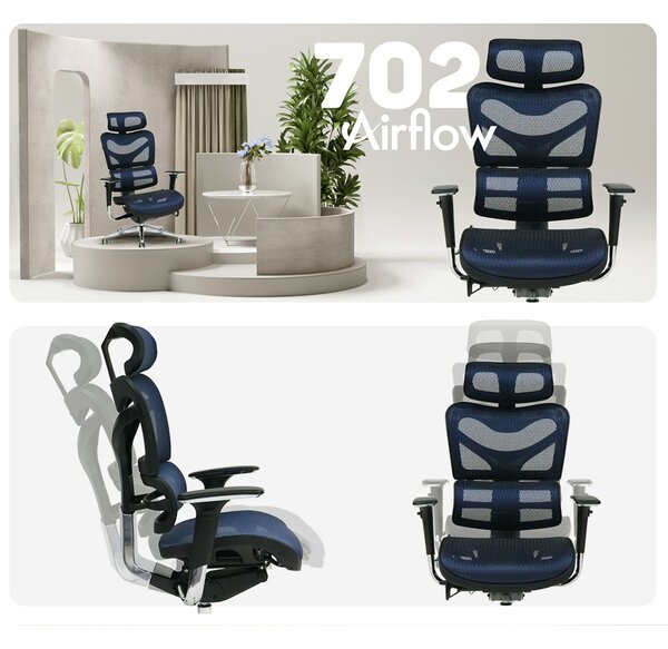 MOSH Kancelárska stolička Airflow 702 modrá