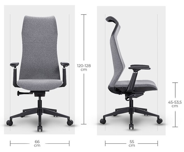 MOSH Kancelárska stolička Airflow 502 sivá