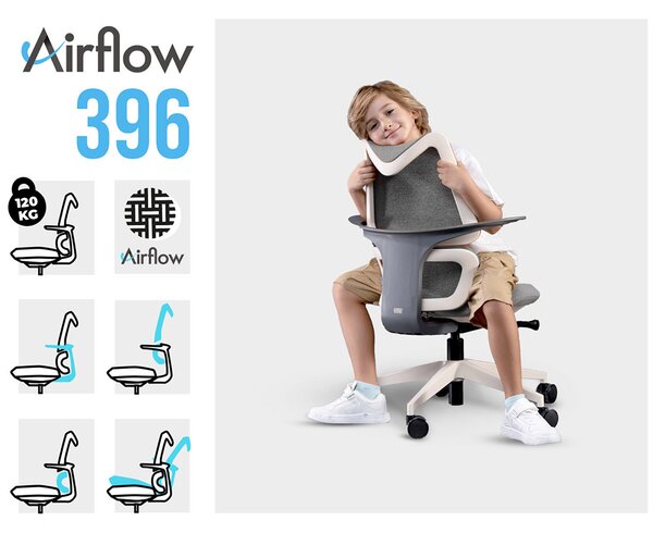 MOSH Kancelárska stolička Airflow 396 sivá