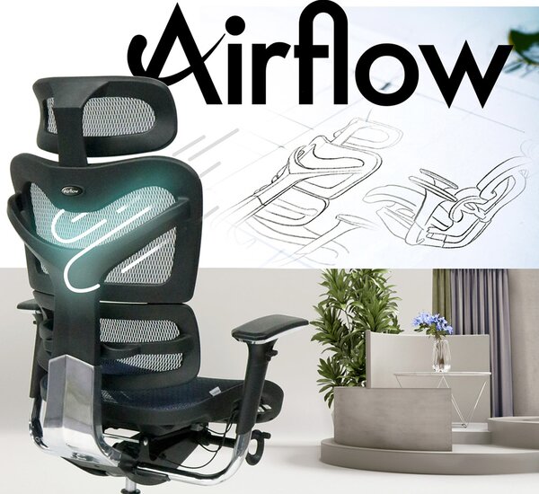 MOSH Kancelárska stolička Airflow 702 modrá