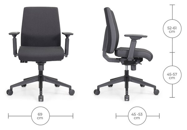 MOSH Kancelárska stolička Airflow 616 čierna