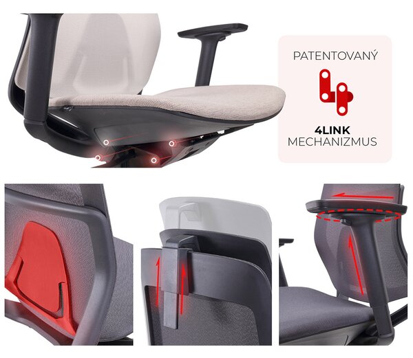 MOSH Kancelárska stolička Airflow F čierna