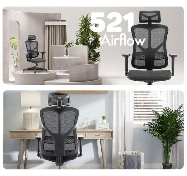MOSH Kancelárska stolička Airflow 521 čierna