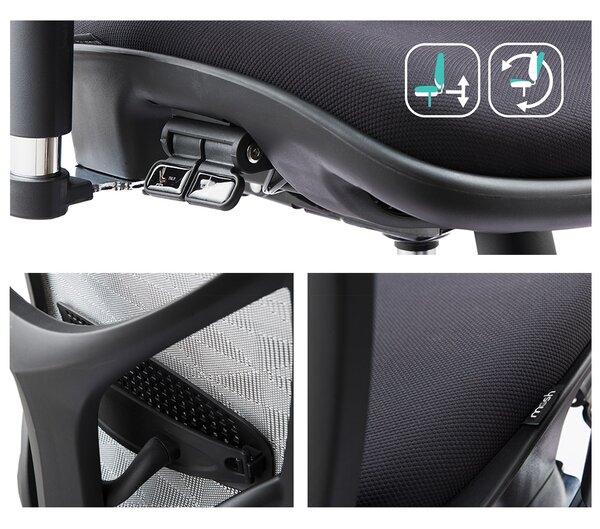 MOSH Kancelárska stolička Airflow 601 čierna