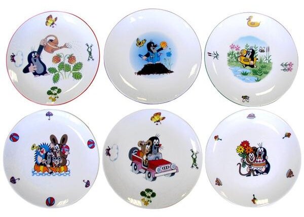 Thun Porcelánový plytký tanier THUN krtko 20,8cm