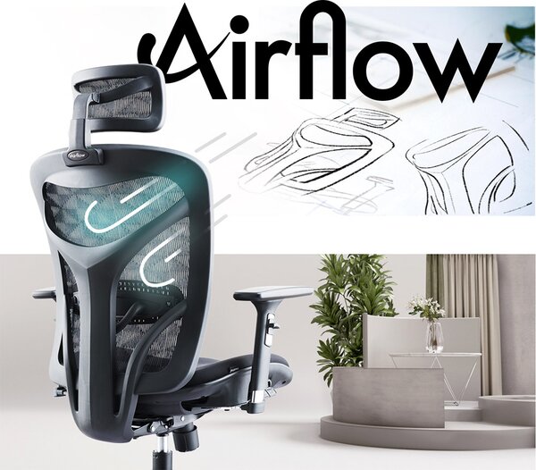 MOSH Kancelárska stolička Airflow 601 čierna