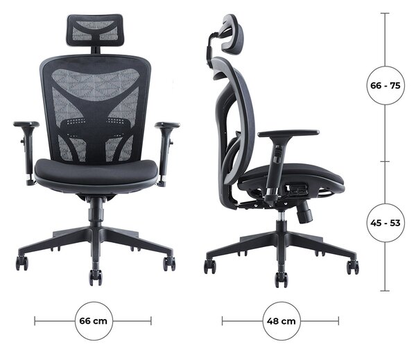 MOSH Kancelárska stolička Airflow 601 čierna