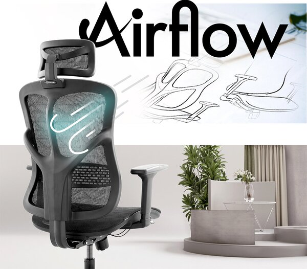 MOSH Kancelárska stolička Airflow 521 čierna