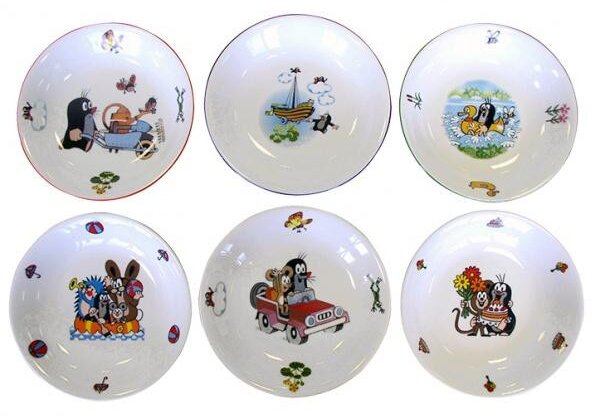 Thun Porcelánový hlboký tanier THUN krtko 19,7cm