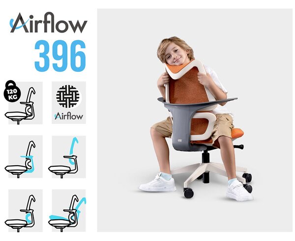 MOSH Kancelárska stolička Airflow 396 oranžová